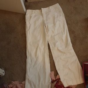 A pair of white jeans